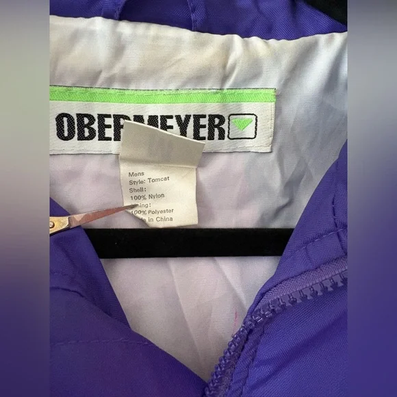 OBERMEYER Vibrant Vintage Men's Ski Jacket - Blue and Pink M